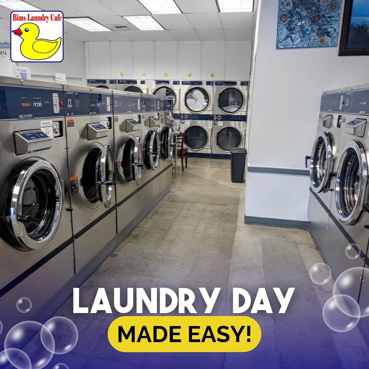 BimsLaundry's tweet image. Experience a new way to do laundry in the heart of Everett! At Bims Laundry Cafe, we blend the essentials of a modern laundromat with the comforts of a cozy cafe.

bimslaundry.cafe
.
#BimsLaundry #LaundryMadeEasy #EfficientMachines #NoWait #WashersAndDryers #LaundryDay
