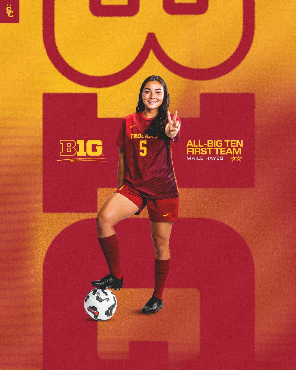 USC Women's Soccer (@usc_wsoccer) on Twitter photo The goal scoring machine that is <a href="/MaileHayes5/">Maile Hayes</a> has been named to the All-Big Ten first team! 🙌🤩✌️
#FightOn x #WeAreSC The goal scoring machine that is <a href="/MaileHayes5/">Maile Hayes</a> has been named to the All-Big Ten first team! 🙌🤩✌️
#FightOn x #WeAreSC