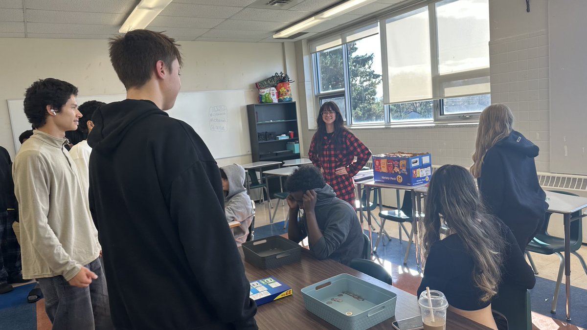 SPXMath's tweet image. Students supporting other students with a class budgeting project involving real items and money ⁦@StPiusXOCSB⁩ ⁦@CapoOttawa⁩ ⁦@OCSBSuccess⁩ #makingmathreal