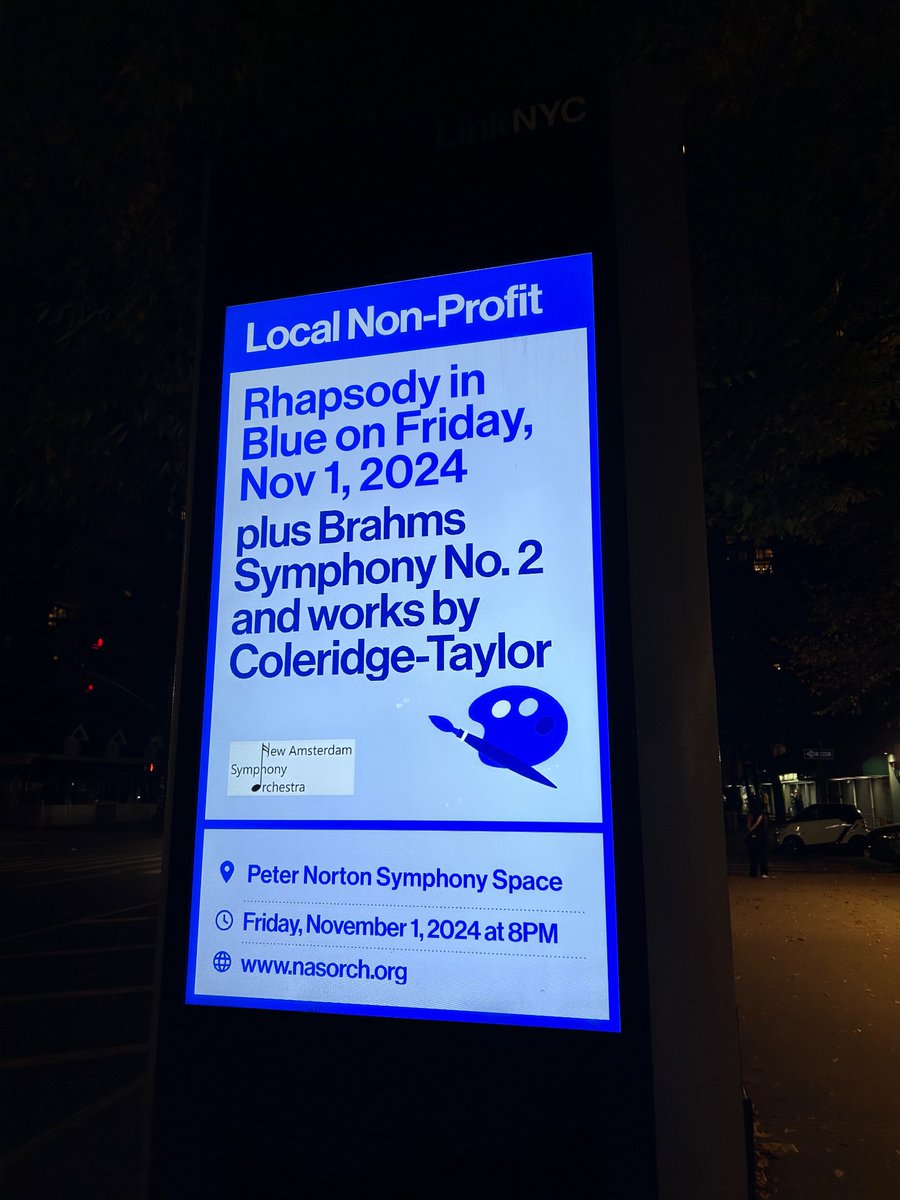 New Amsterdam Symphony Orchestra (@newamsterdamsym) on Twitter photo Season opener tonight! #gershwin #rhapsodyinblue #brahms #symphony No. 2 #coleridge-taylor Four Characteristic Waltzes
See you 8PM at #symphonyspace #NYC with <a href="/felipetristan/">Felipe Tristan</a> guest #conductor and #pianist Yan Shen!
Tix: $32; $27 SS member; $25 students/seniors; $22 children Season opener tonight! #gershwin #rhapsodyinblue #brahms #symphony No. 2 #coleridge-taylor Four Characteristic Waltzes
See you 8PM at #symphonyspace #NYC with <a href="/felipetristan/">Felipe Tristan</a> guest #conductor and #pianist Yan Shen!
Tix: $32; $27 SS member; $25 students/seniors; $22 children