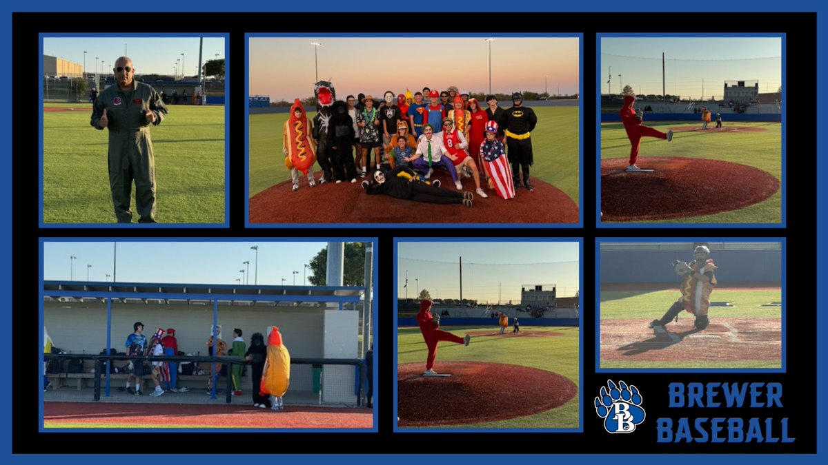 Shots from @Brewer_Baseball's Halloween game !