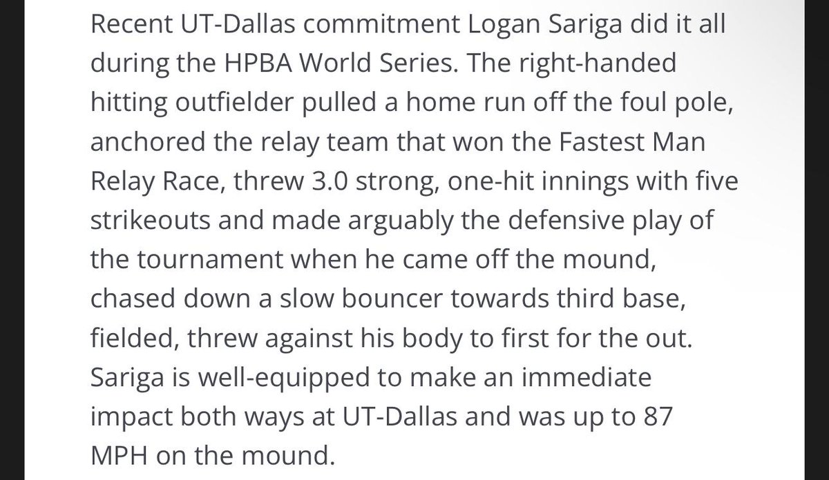 Thank you <a href="/DustinLMcComas/">Dustin McComas</a> <a href="/HPBA_official/">Hunter Pence Baseball Academy</a> <a href="/UTDBaseball/">UT Dallas Baseball</a>