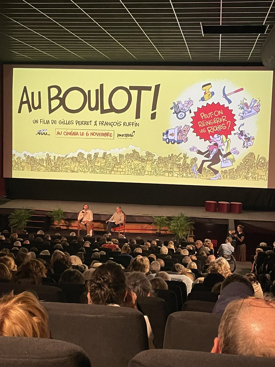 Arnaud Vialle (@arnovialle) on Twitter photo Ce soir une belle projection du film #AuBoulot de <a href="/Gilles_Perret/">Gilles Perret</a> et <a href="/Francois_Ruffin/">François Ruffin</a> en présence de Monsieur Ruffin. Salle comble au <a href="/CinemaRexSarlat/">Cinéma Rex de Sarlat</a>. A diffuser dans les réunions du Medef, Lions et Rotary ! Merci 🙏 Ce soir une belle projection du film #AuBoulot de <a href="/Gilles_Perret/">Gilles Perret</a> et <a href="/Francois_Ruffin/">François Ruffin</a> en présence de Monsieur Ruffin. Salle comble au <a href="/CinemaRexSarlat/">Cinéma Rex de Sarlat</a>. A diffuser dans les réunions du Medef, Lions et Rotary ! Merci 🙏
