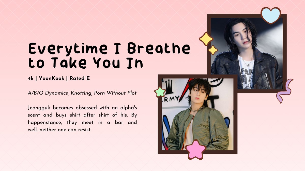 myg_fest's tweet photo. Everytime I Breathe to Take You In

❤️‍🔥 4k
❤️‍🔥 Yoongi/Jungkook
❤️‍🔥 Rated E

🎉 https://t.co/nJsqHICpnt https://t.co/Bn2dnSCPNw