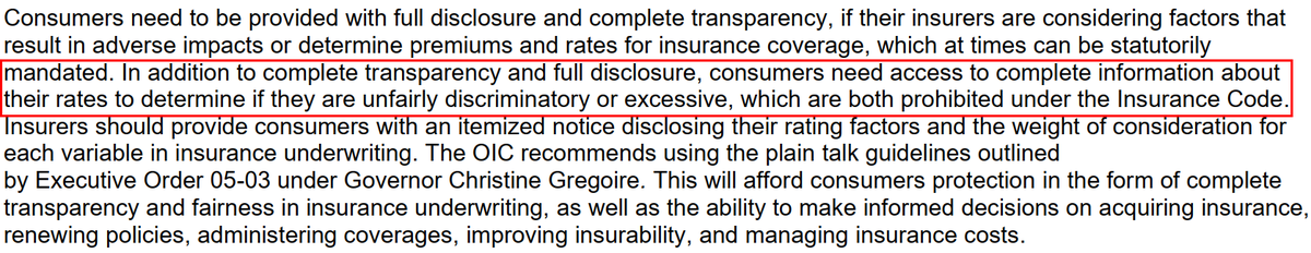 As a reminder, such rules burden insurers and consumers alike.

The history of premium transparency rules is not good: they reliably result in rate increases. The Ins Dept had to know this.