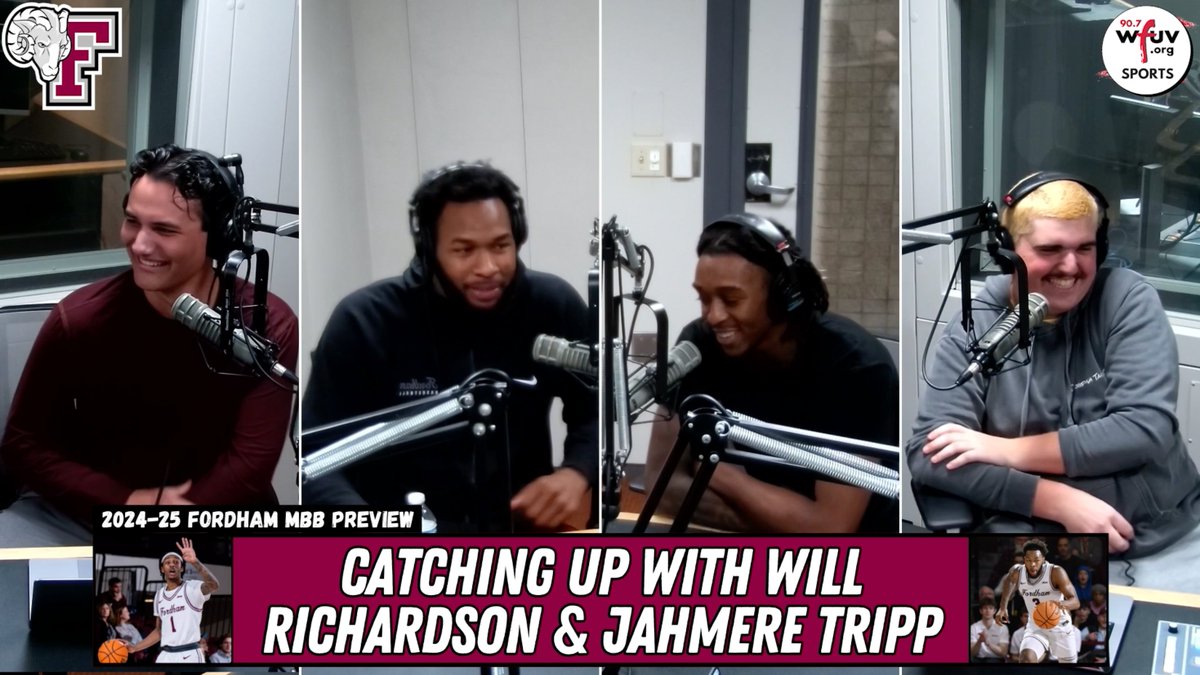 WFUV Sports (@wfuvsports) on Twitter photo The <a href="/FordhamMBB/">Fordham Basketball</a> season starts on Monday!
Our broadcasters have you covered with this extensive season preview, including an interview with junior <a href="/Jellyfam_will/">Will Richardson</a> and sophomore <a href="/j3htripp/">Jahmere Tripp</a>, as well as an exclusive sit-down with head coach <a href="/KeithUrgo/">Keith Urgo</a>!
youtu.be/py5LnAv_hN0 The <a href="/FordhamMBB/">Fordham Basketball</a> season starts on Monday!
Our broadcasters have you covered with this extensive season preview, including an interview with junior <a href="/Jellyfam_will/">Will Richardson</a> and sophomore <a href="/j3htripp/">Jahmere Tripp</a>, as well as an exclusive sit-down with head coach <a href="/KeithUrgo/">Keith Urgo</a>!
youtu.be/py5LnAv_hN0