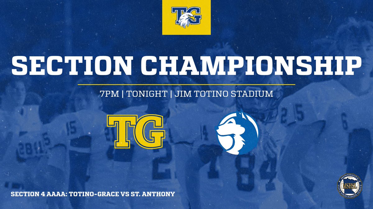 See you tonight!
Can't join us? Catch us here 
fan.hudl.com/tgeagles