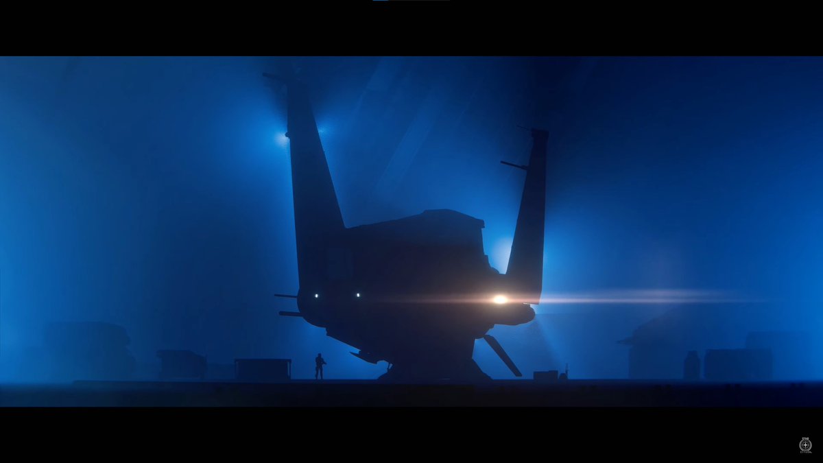 Nazerisyt's tweet photo. @RobertsSpaceInd I think this one is pretty obviously Drake has the Corsair's wings has a very interesting landing gear setup.
And that's all and all the ships that were in the silhouettes from @RobertsSpaceInd
#CitizenCon2954 #CaptainsofIndustry https://t.co/1KBOsdnyKW