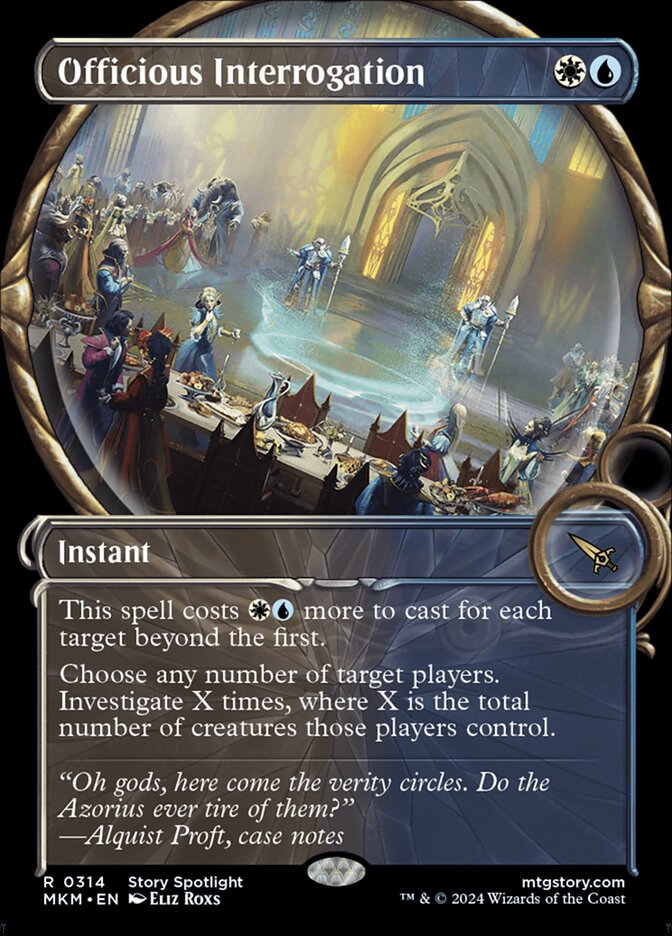 TheRMurray's tweet photo. @cobblepott__ Against wide decks like Najeela, this very quickly draws you double digit cards and scales into the late game. Investigating X times are each separate instances of a token entering. https://t.co/QVplVFCPOZ