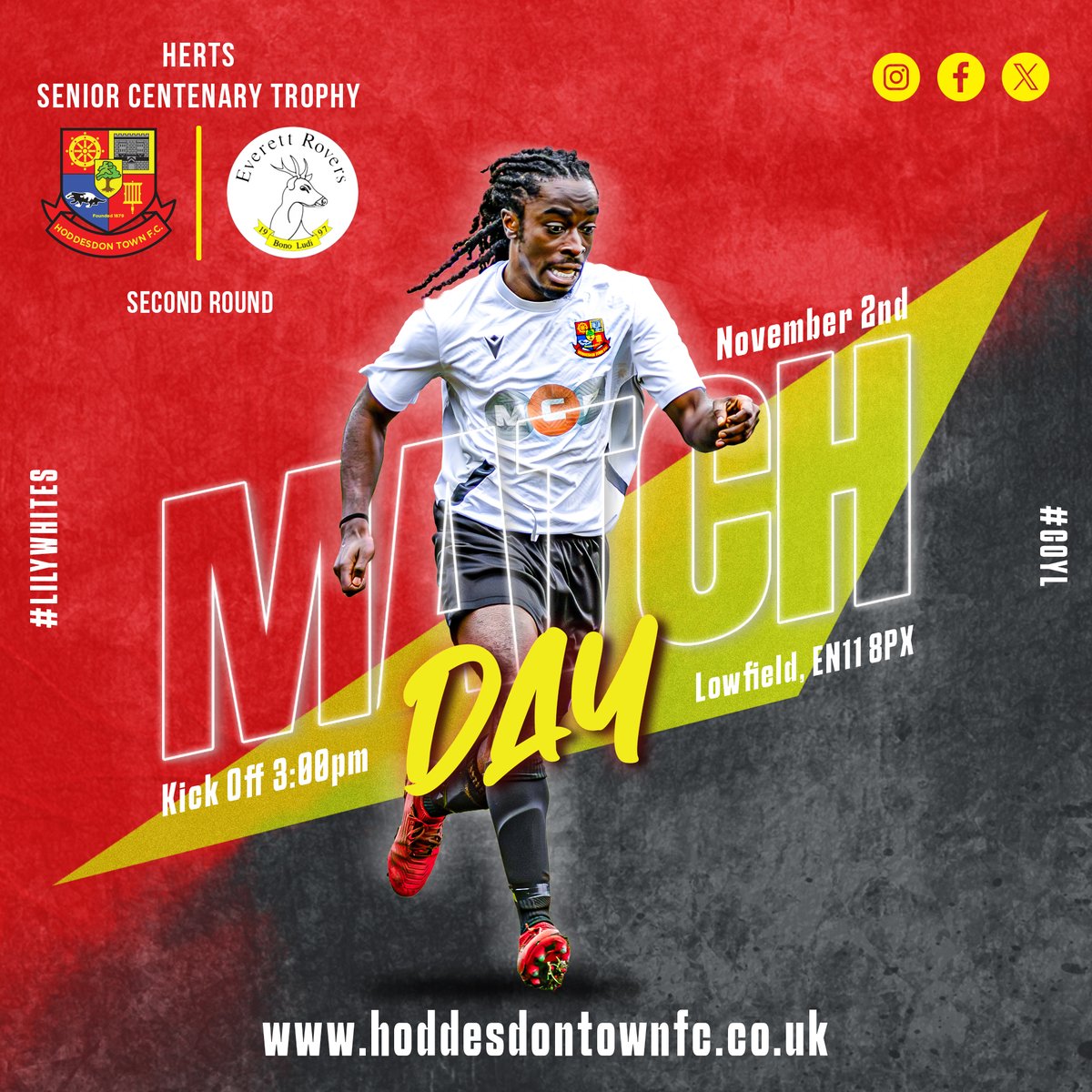 dkndesignUK's tweet photo. We are back in action tomorrow as we take on  @everettrovers in the Herts Senior Centenary Trophy 2nd Round

⏲️ Kick-Off 3:00pm
🆚 @everettrovers 
🏟️ Lowfield EN11 8PX
🍔🍻 Food and drink available + Sky Sports on in the Club House
🎟️ Adults £8 / £5 Concessions / Under 12s FREE https://t.co/wEvZcclehD