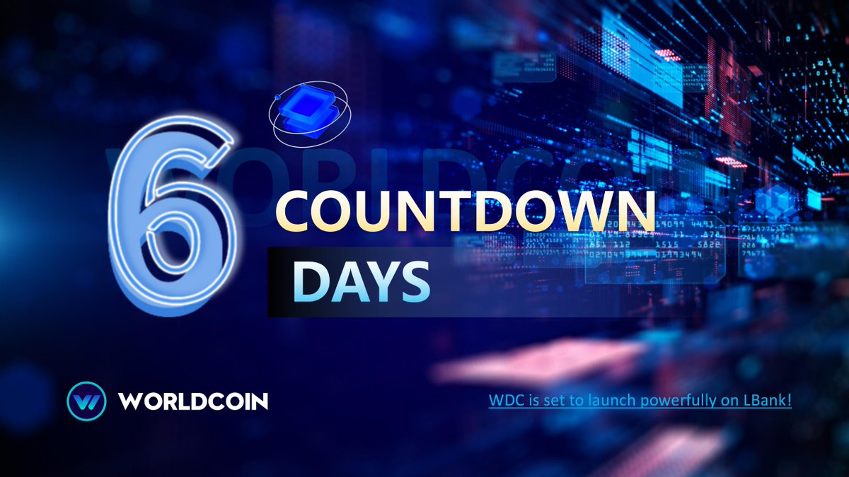 WORLD COIN OFFICIAL (@worldcoin_01) on Twitter photo ⏳ Countdown: 6 Days!
The moment for WDC to trade on LBank is getting closer!
🚀 This will be a chance to change your financial trajectory—don’t miss out! 💎✨
#WDC # <a href="/LBankUpdates/">LBank Updates</a> #WealthOpportunity ⏳ Countdown: 6 Days!
The moment for WDC to trade on LBank is getting closer!
🚀 This will be a chance to change your financial trajectory—don’t miss out! 💎✨
#WDC # <a href="/LBankUpdates/">LBank Updates</a> #WealthOpportunity
