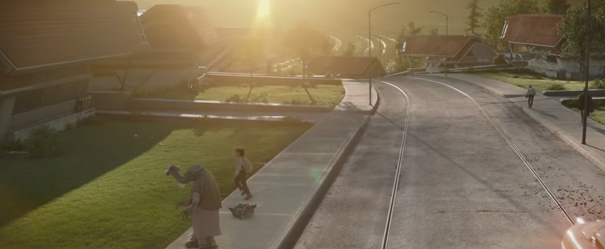 TomTypesWords's tweet image. The presence of a Spielberg style idyllic suburban sprawl in a Star Wars property took me off guard for a second but seems like a neat addition.
I'm sure the absolute worst people on the internet will hate it for stupid, nonsense reasons.