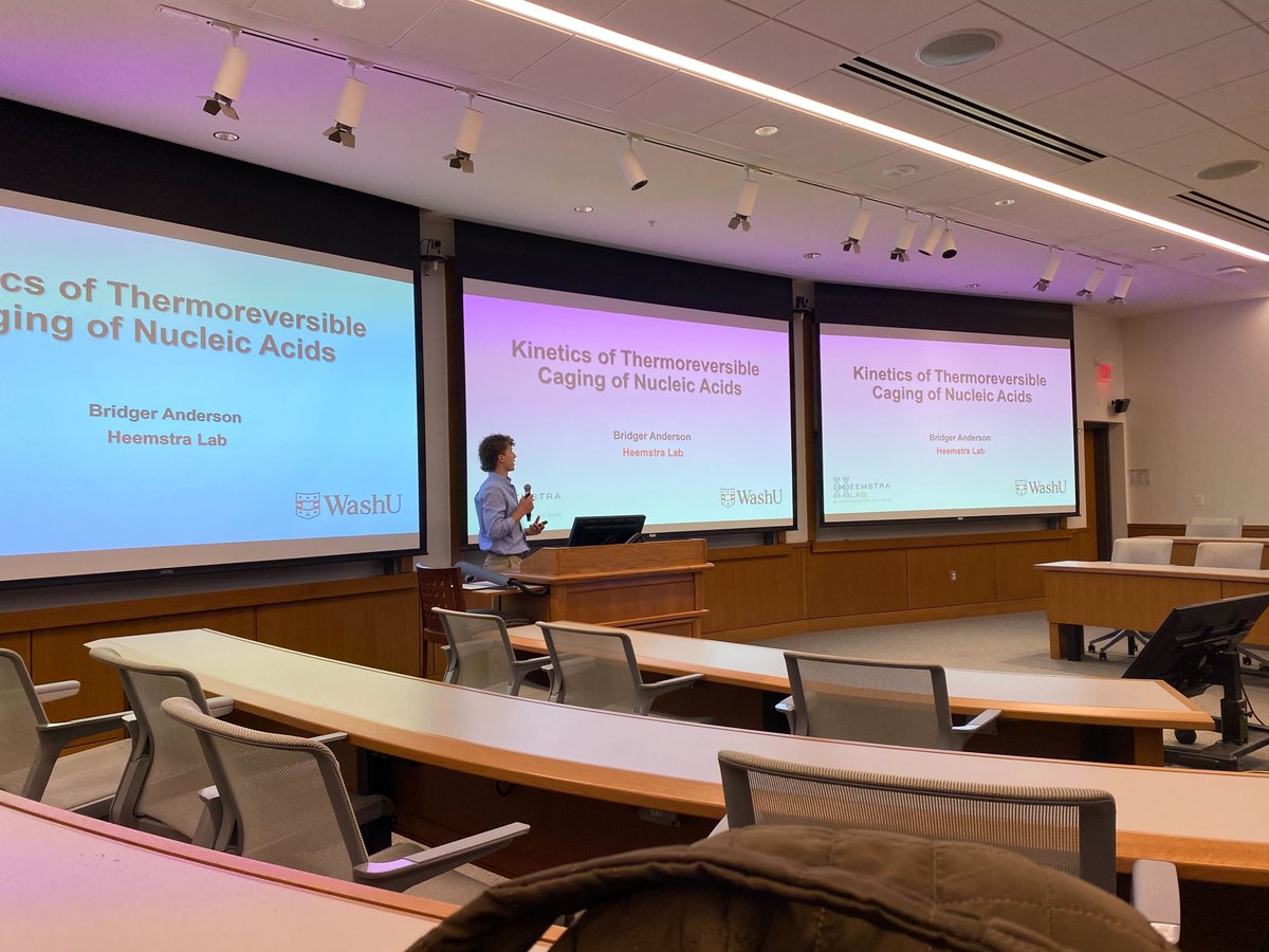 HeemstraLab's tweet image. Super proud of Bridger for awesomely presenting his undergraduate research this morning. It was a blast!!!