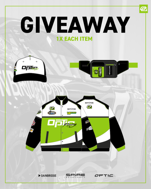 OpTic's tweet image. The OpTic Racing Collection '24 🏎️

Your chance to win 1x of each item from our Racing Collection

Like, RT, tag 2 friends &amp;amp; click the following link below to officially enter. MUST be following us, @GainbridgeSport &amp;amp; @SpireMotorsport on X &amp;amp; Instagram

OpTic.link/OpTicRacingGiv…