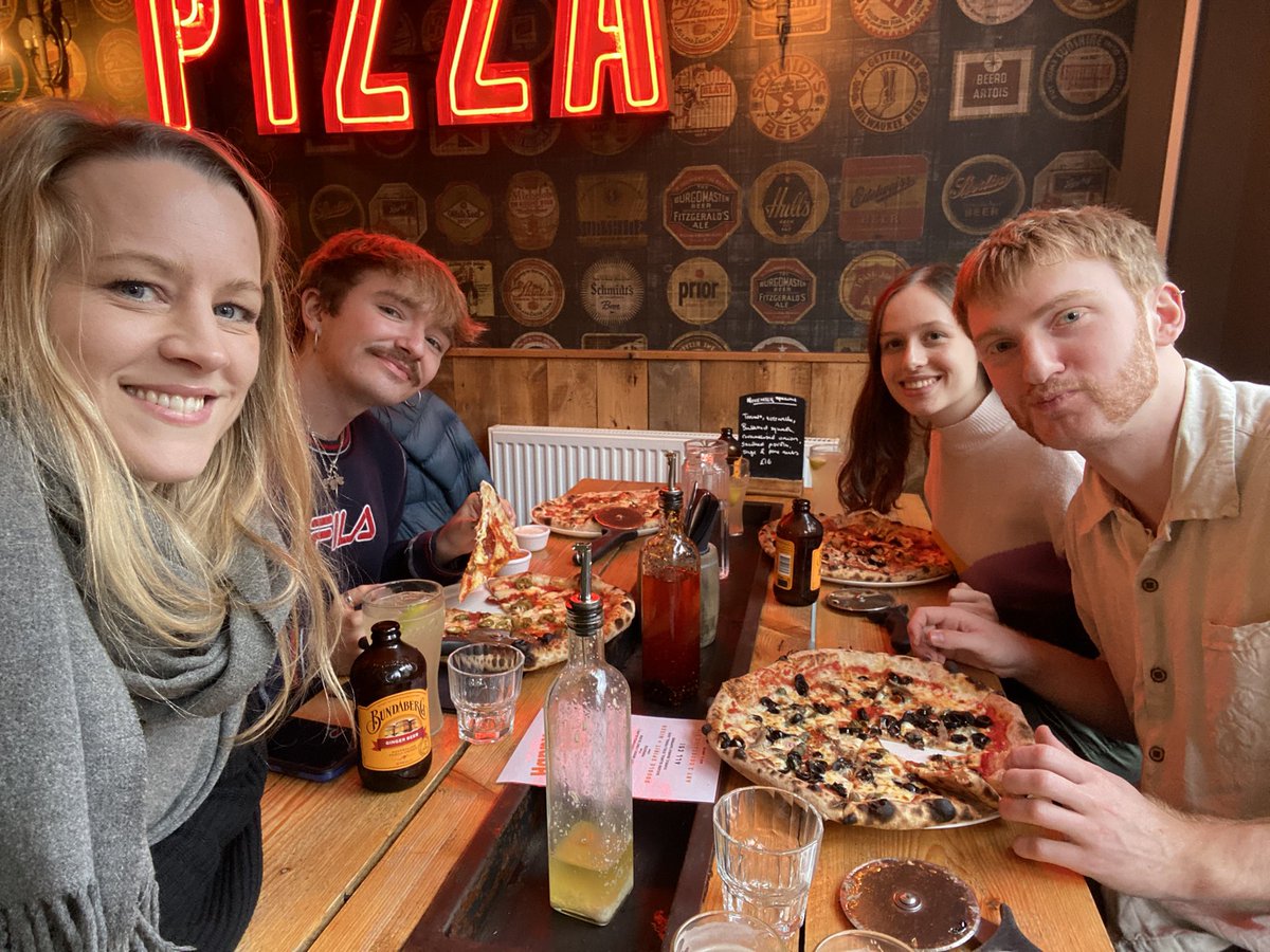Great end to the week with a lab group lunch 🪰🪲🦋🍕