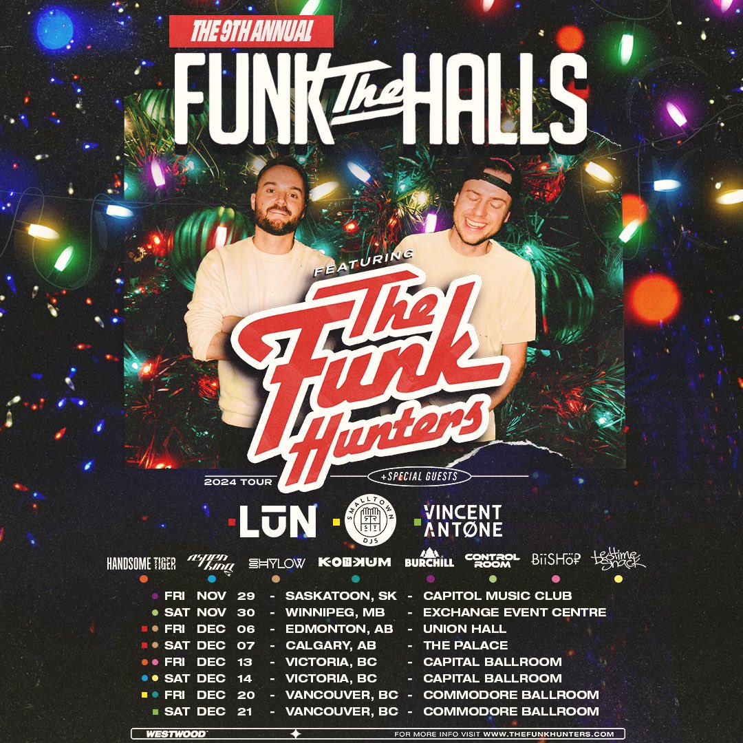 LŪN (@luntunes) on Twitter photo Finally getting my ass to Edmonton and Calgary for the first time with <a href="/thefunkhunters/">The Funk Hunters</a> for funk the halls let’s gooo see you in December Finally getting my ass to Edmonton and Calgary for the first time with <a href="/thefunkhunters/">The Funk Hunters</a> for funk the halls let’s gooo see you in December