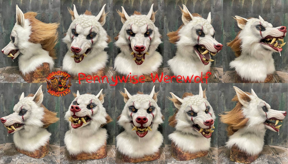 Moonshiftmnstrs's tweet photo. Pennywolf, Woofywise. 🎈🤡
IT clown werewolf! We didn't get to see one in the new movie so I had fun making one ;) #fursuitfriday https://t.co/K7S5Ql0AAm