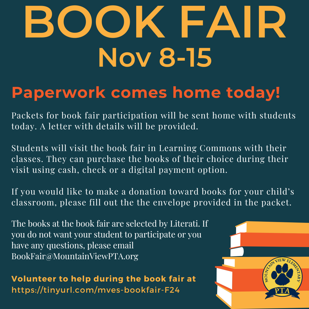 The book fair is here again! You can preview books offered by Literati and purchase digital gift cards online at tinyurl.com/literati-mves-… 

Sign up to volunteer to help children at the book fair here: tinyurl.com/mves-bookfair-…