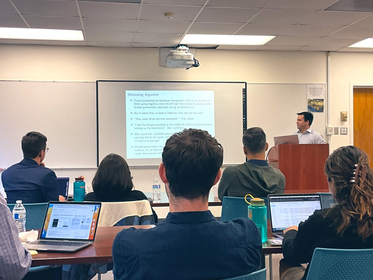 EdHeadington's tweet photo. #CGU’s Dr. #CarlosAlgara serving as a Discussant to #UCSD professor #BenNoble’s presentation at #SoCalPIPE hosted by #UCLA.
#PoliticalEconomy #PoliticalScience #POTUS #Congress #Partisanship #LosAngeles .@algaraca .@CGUnews .@benjaminsnoble https://t.co/3PYX3KZWC3