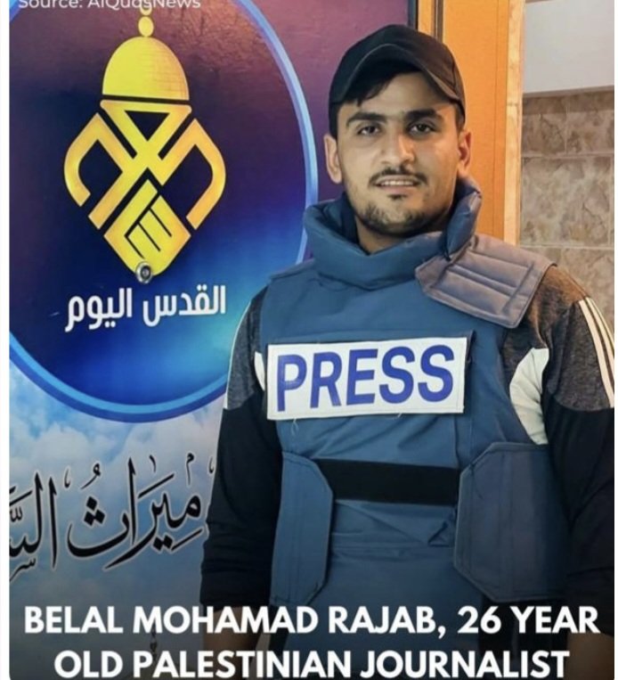 Sono più di 170 i giornalisti palestinesi uccisi dai soldati israeliani. Lui oggi. Quando saremo pronti a dire basta? E a dirlo ai nostri politicaioli?