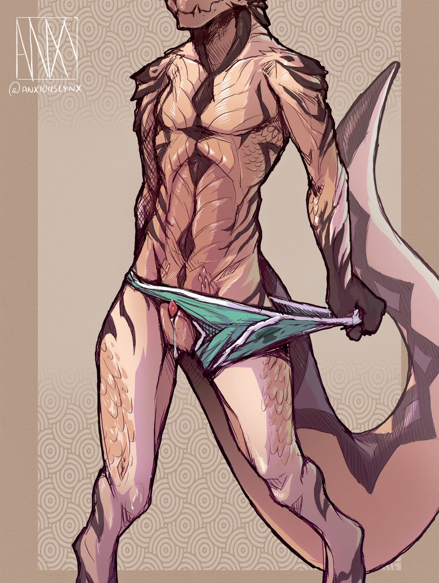 Appears the dragon got a little too excited and ruined his fav pair of briefs. 

Would someone help him change?

Proud to announce Ky here is happily adopted now, and belongs to <a href="/velvetsune/">velvet the totem dragon!</a>!