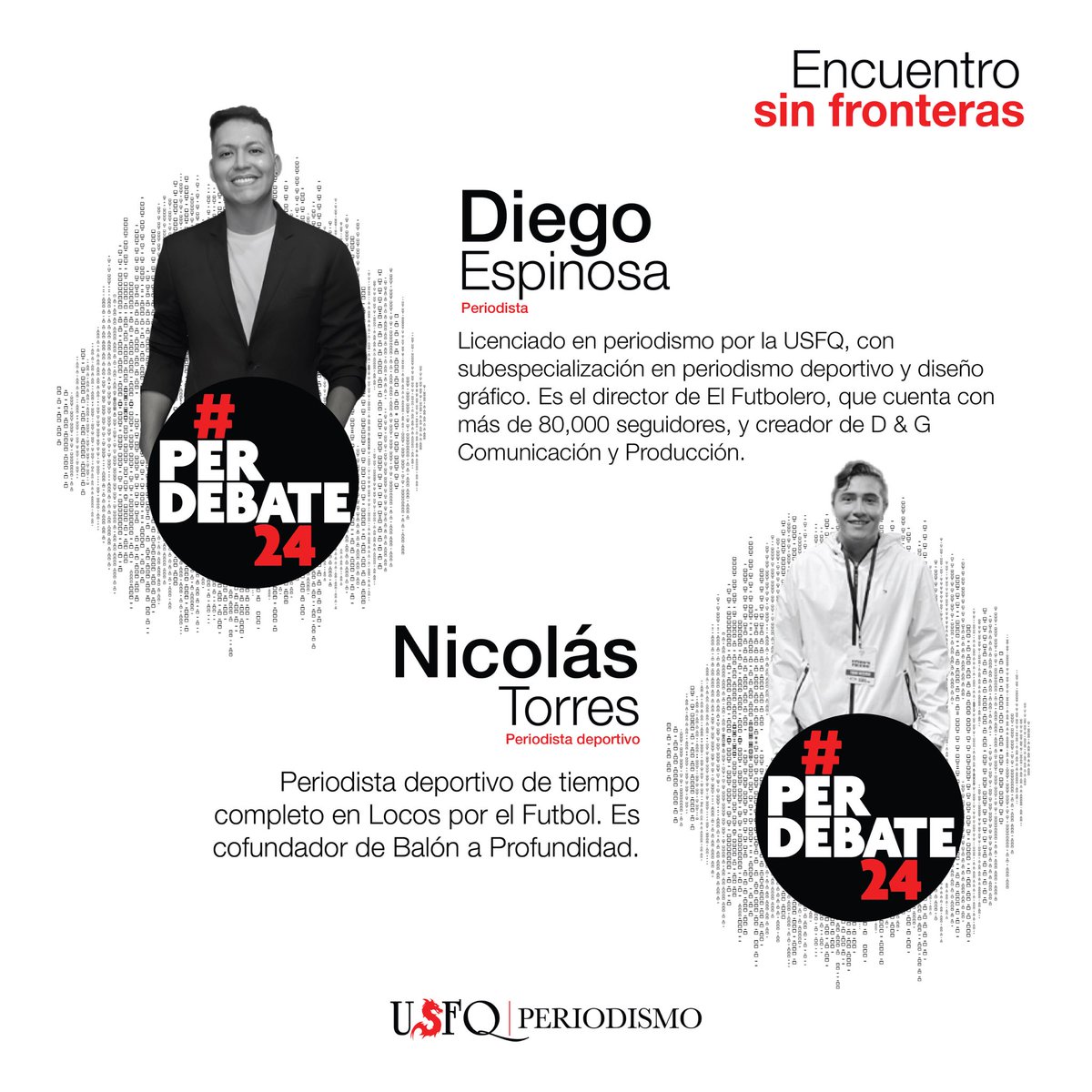 decofortiz's tweet photo. Hola team, gracias a mi amada @USFQ_Ecuador por la invitación al #PerDebate24, volveré esta ocasión como ponente en un foro sobre periodismo deportivo en el ámbito digital, para mi es un placer explicar a las nuevas generaciones la forma y el fondo de mi profesión, nos vemos 6 de noviembre.