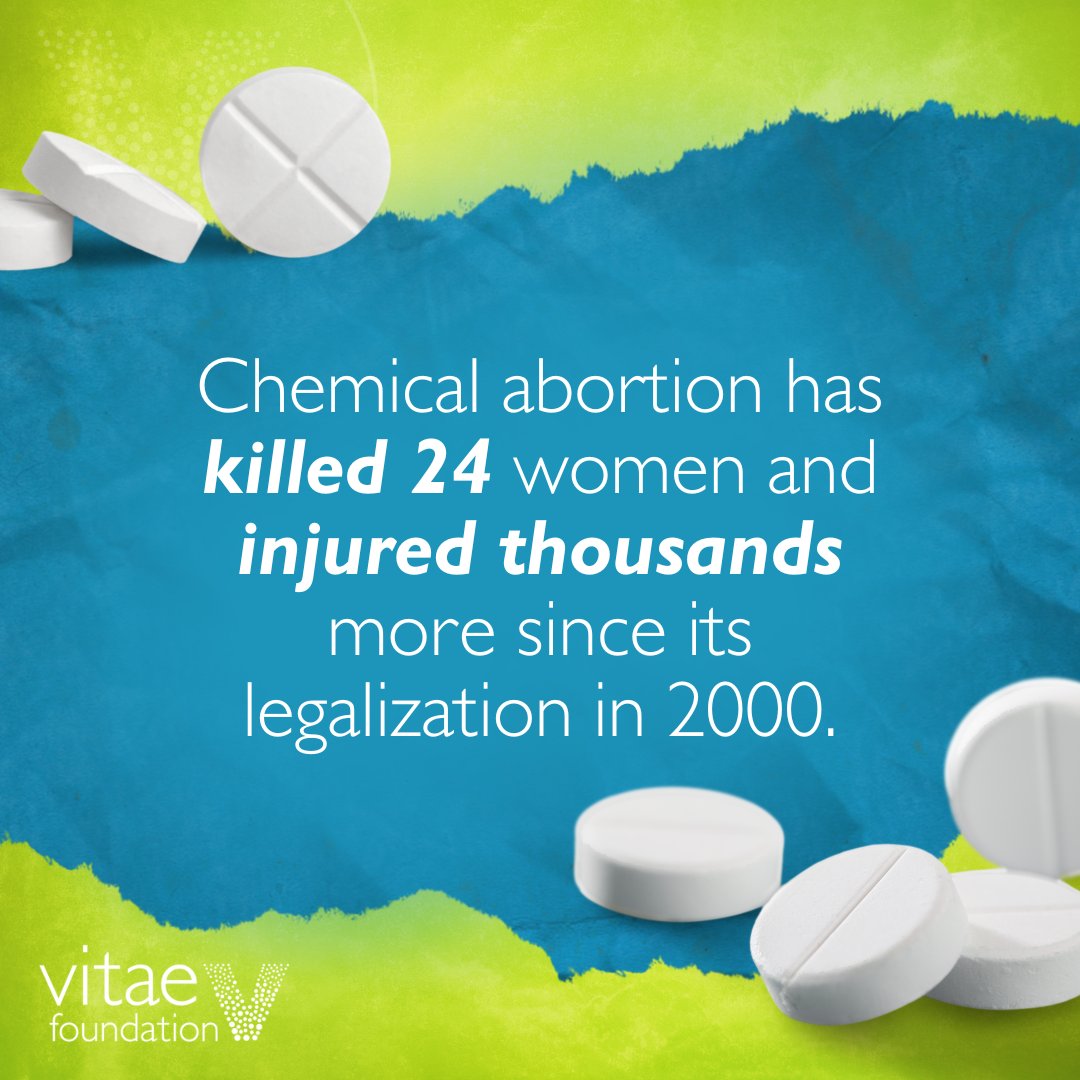 VitaeFoundation's tweet photo. Did you know that chemical abortions now make up 63% of all abortions in the United States? #Prolifeisprowoman #Prolife
Read more here: https://t.co/DglZ45KhMJ https://t.co/VJwYd0cpDy