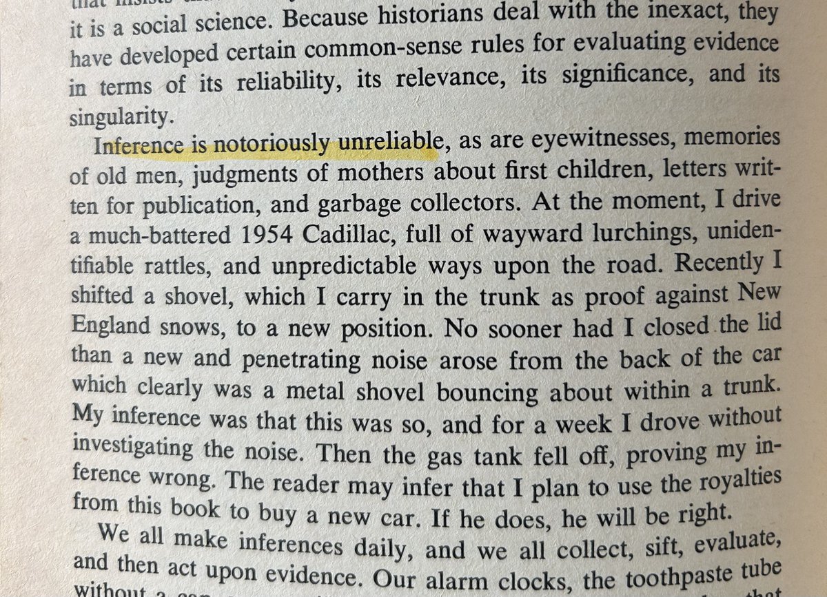 Academic writing was livelier and so much more fun half a century ago. A hilarious (and true) paragraph by Robin Winks, c.1969, on evidence, observation, and the philosophy of history: