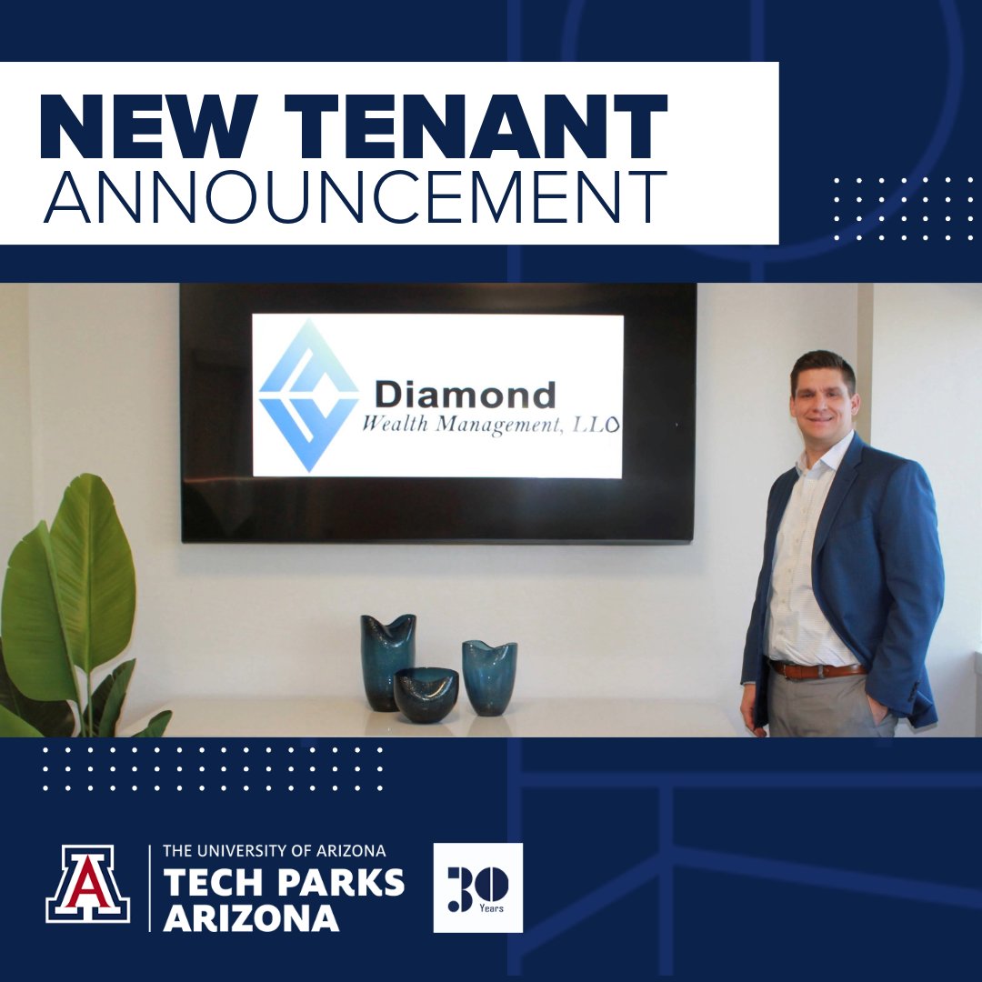 Diamond Wealth Mgt establishes office at the UA Tech Park!  “This move to the UA Tech Park is a perfect fit for our growth strategy being at the intersection of technology &amp; innovation,” said Jonathan Gardner Sr. Financial Advisor of Diamond Wealth Mgt.   ow.ly/4qf850TWIyF