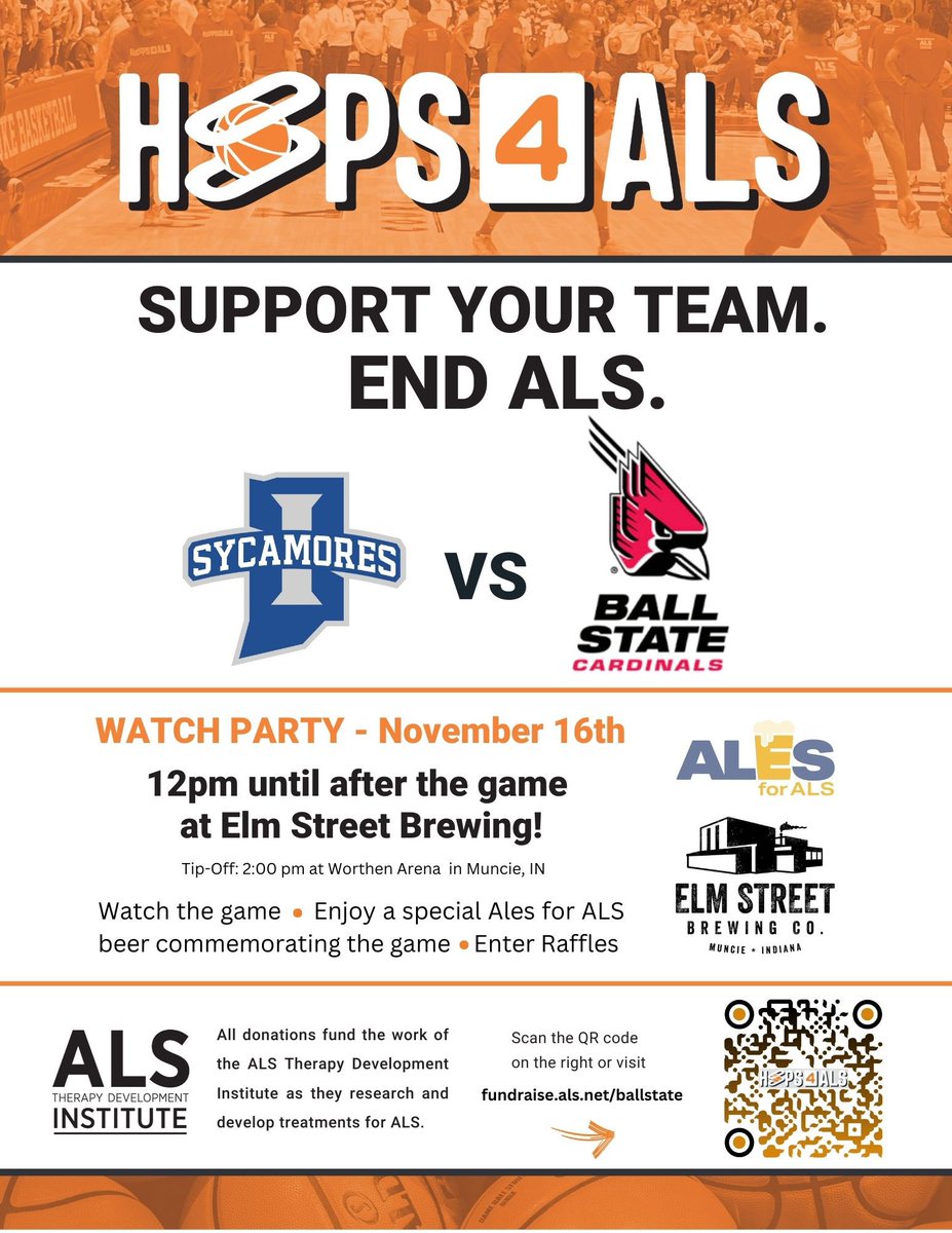 hoops4als's tweet photo. Come join us in Muncie November 16 for our first Hoops4ALS game of the season! https://t.co/Kh59EqmTuV
