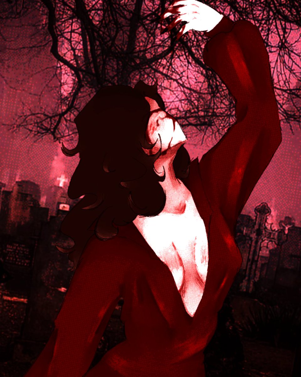 Vampire version of Aisu!:3I like her dress and the effect I used. :3 
#MadComOC #madnesscombat