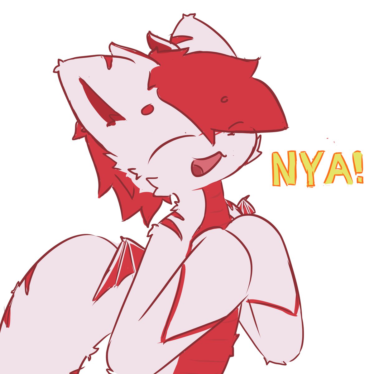 SkylahGlobal's tweet photo. I Drew @Tyrainious's dragon as a lil kibby :3 
(Against their will)

#Furry #Art #FurryArts #Cat #Nya https://t.co/XPdcJHGiqa