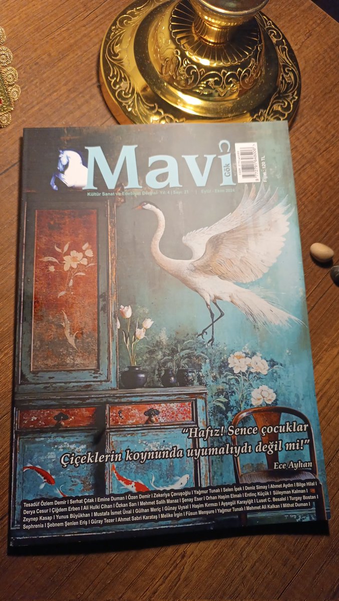 İki gözümüzün çiçeği Mavi Gök Dergimizin yeni sayısı çıktı. Şiir temalı bu sayımızda birbirinden enfes yazılar var.
Bugün #dünyayazarlargünü y müş. Yazarlarımızın hepsini kutluyorum.
Bu güzelliğin vücut bulması onların sayesindedir. 
<a href="/mavigokdergi1/">@mavigokdergi</a> 
egitenkitap.com/mavi-gok-sayi-…
