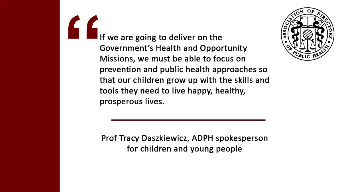 Association of Directors of Public Health (ADPH) (@adphuk) on Twitter photo Together with <a href="/iHealthVisiting/">iHV</a> & <a href="/SAPHNAteam/">SAPHNA</a>, we have published a policy position on the safeguarding role of public health 0-19 services, following a significant rise in the no. of babies, children & young people needing support.
👀Read in full ➡️bit.ly/4eibg3L Together with <a href="/iHealthVisiting/">iHV</a> & <a href="/SAPHNAteam/">SAPHNA</a>, we have published a policy position on the safeguarding role of public health 0-19 services, following a significant rise in the no. of babies, children & young people needing support.
👀Read in full ➡️bit.ly/4eibg3L