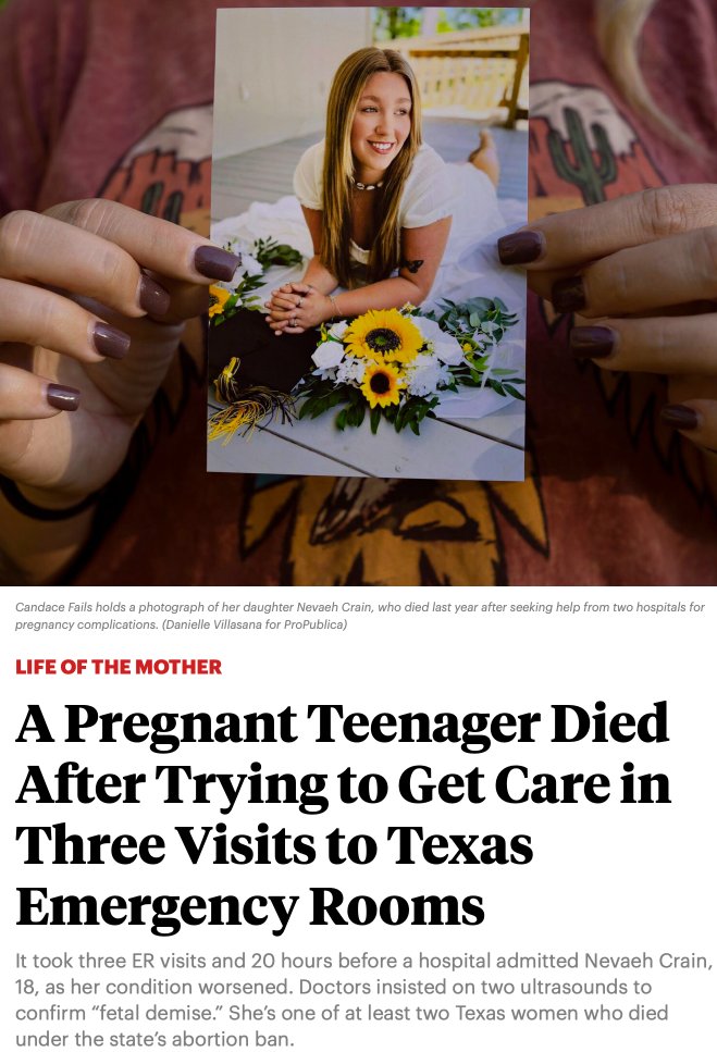 NotInTrumpCult's tweet image. Another slow-killed in Texas by Trump's PROUD abortion bans!  Maybe since she is a white girl more of MAGA might notice BUT its equally tragic and horrifying!  So Glad I voted for @KamalaHarris @KamalaHQ  yesterday to try and get Common Sense Freedom Back! apple.news/Az_xdcWepTdWpK…
