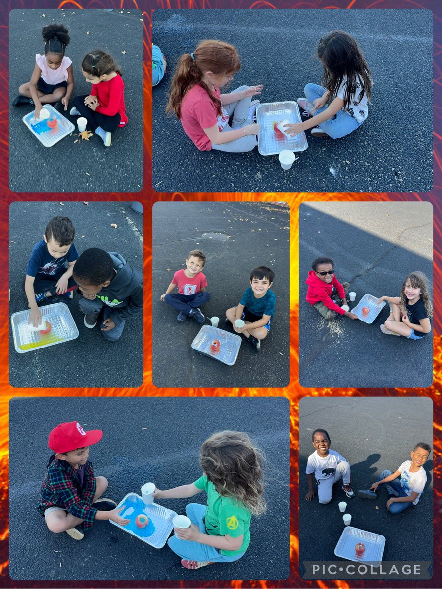 We had some fun on this beautiful day making apple volcanos! #spartanlegacy
