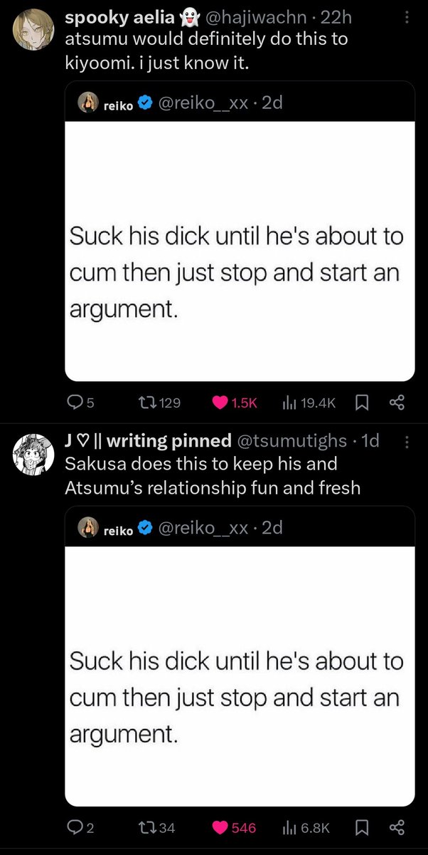 sinbycoswrites's tweet photo. Love the duality in the comments #sakuatsu https://t.co/WyEqnedmy2