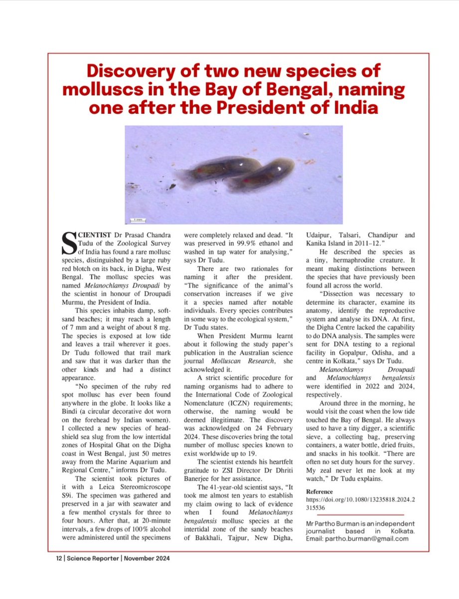 Science Reporter has published this article on November 1, 2024.