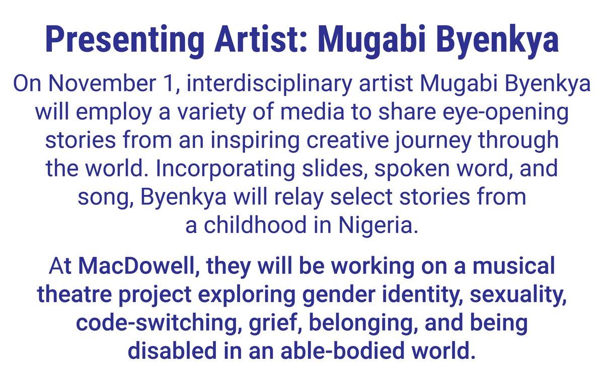 mugabsb's tweet photo. If anyone reading this is in the area or knows anyone in the area and is able to make it, please come see me perform as an artist-in-residence at @MacDowell1907 on the final  #MacDowellDowntown of the year at @MonadnockCenter at 7:30pm! 

#NewHampshire #NewEngland #MamaIMadeIt https://t.co/FOODIrFQDx