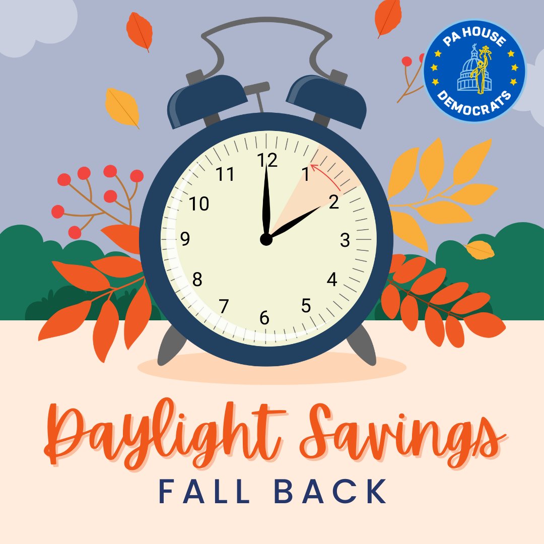 Make sure you set your clocks back and enjoy that extra hour of sleep for Daylight Savings.