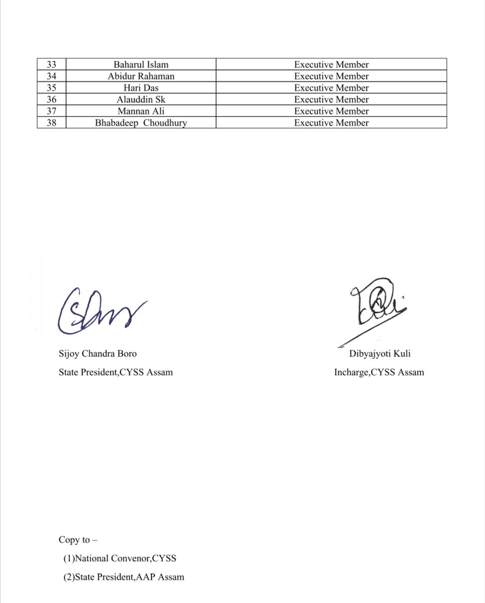 Congratulations to all the office bearers! I'm delighted to share that I've been appointed as Vice President of Chhatra Yuva Sangram Samiti, Student wing of Aam Admi Party! I look forward to work and make a positive impact and push forward the goals of CYSS we all believe🙏