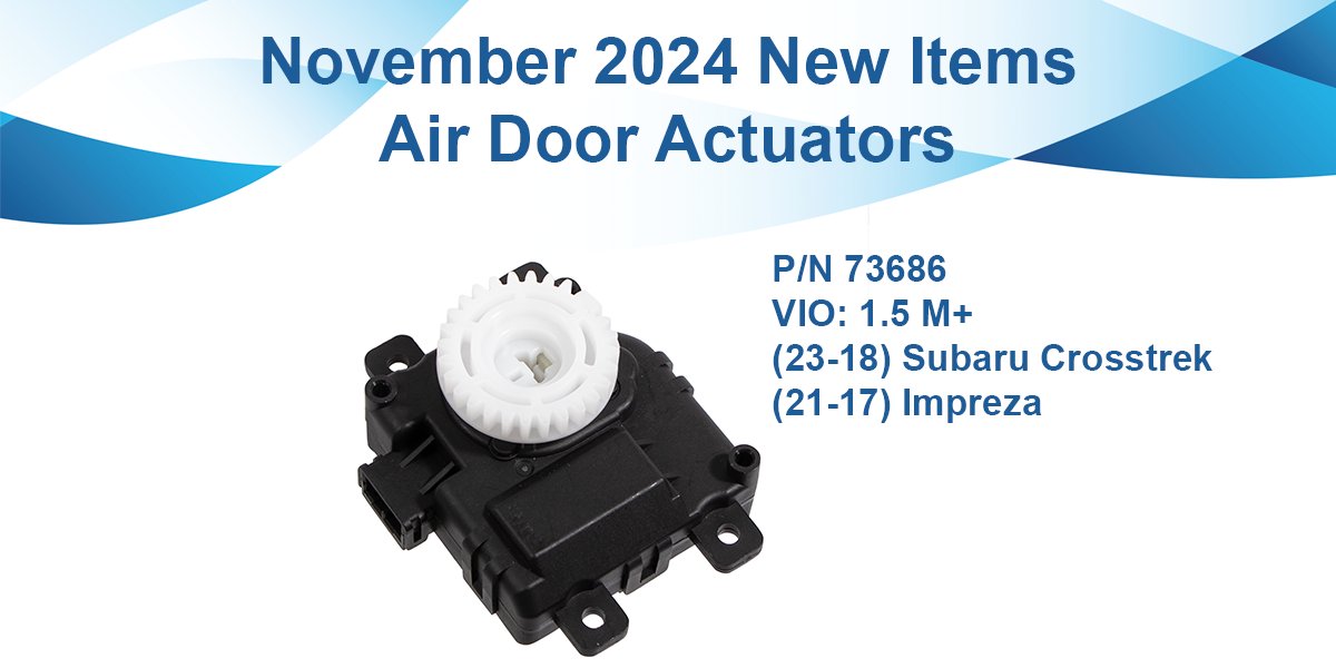 4Seasons's tweet photo. Four Seasons released 5 new air door actuators covering over 3 million vehicles on the road today.
#FourSeasonsAuto #NewItems #AirDoorActuators https://t.co/JavQPOV7GC