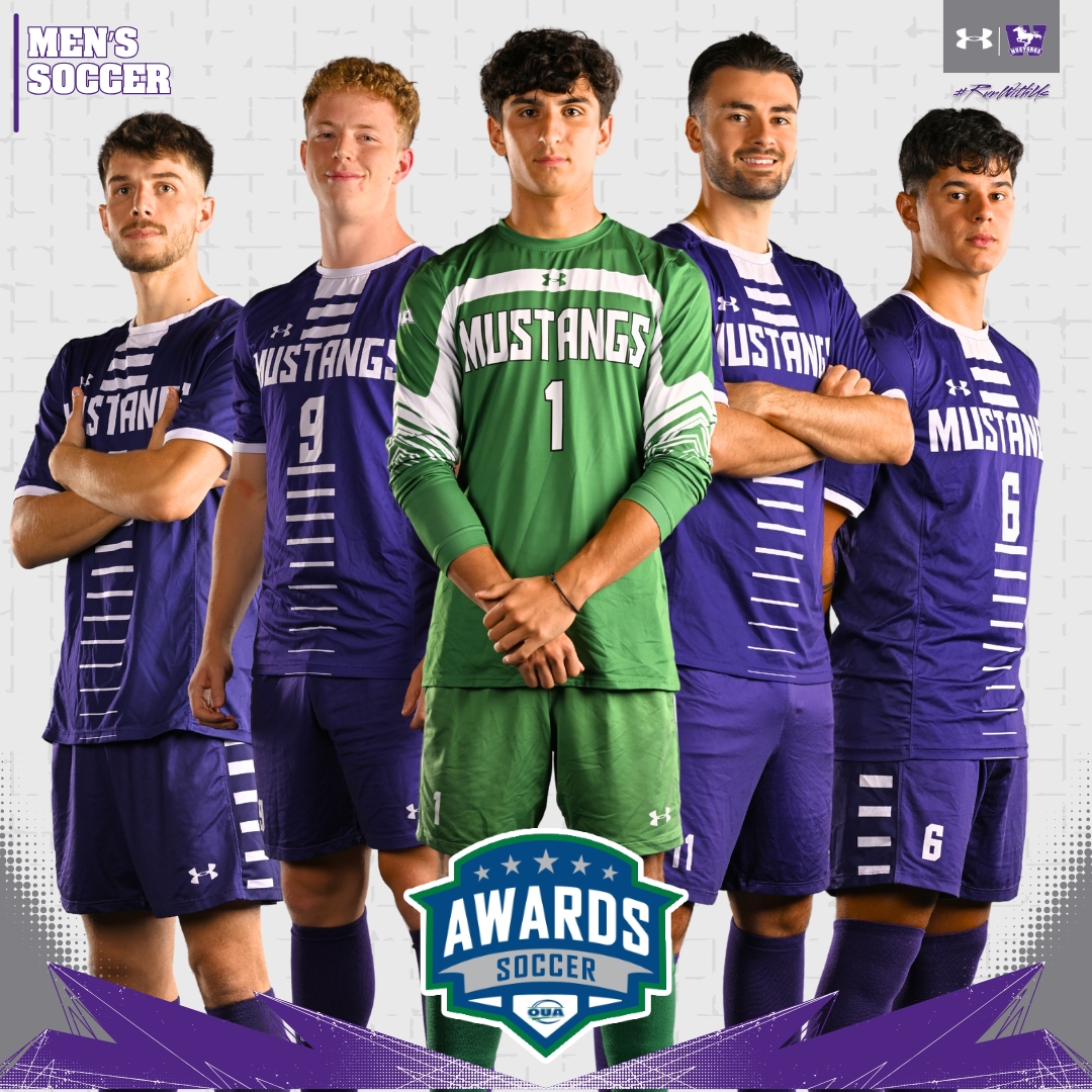 🏆 OUA ALL-STARS🏆

The <a href="/mustangsms/">mustangsms</a> team has 5️⃣ <a href="/OUAsport/">Ontario University Athletics</a> All-Stars this season.

▶️ Dino Bontis – 1st Team All-Star Goalkeeper
▶️ Daniel Oshana – 1st Team All-Star Defender
▶️ Luc Coulombe – 1st Team All-Star Striker
▶️ Thomas Ribiero – 2nd Team All-Star Defender
▶️ Ibrahim