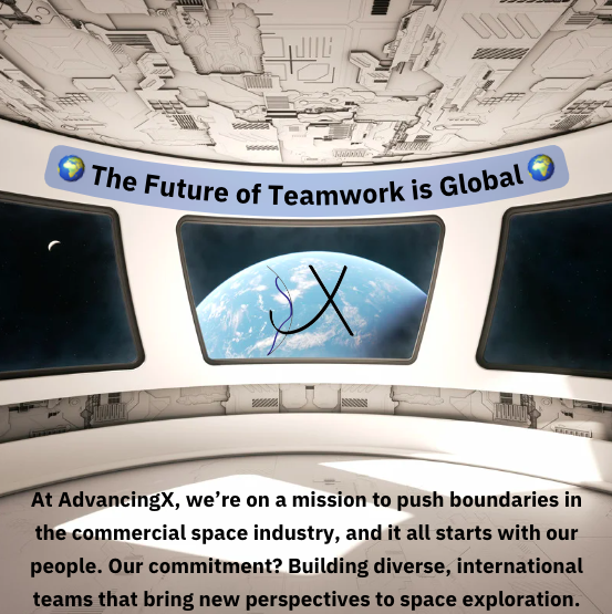 AdvancingX's tweet photo. 🌠 Join Us in Creating the Future 🌠
At AdvancingX, we believe the power of teams can change the world—and the universe. Discover how diverse teams shape the future of space exploration! #AdvancingX #GlobalTeams #DiversityInSpace #SpaceExploration #AstronautTraining #Astronauts https://t.co/7sxRkz7HV5