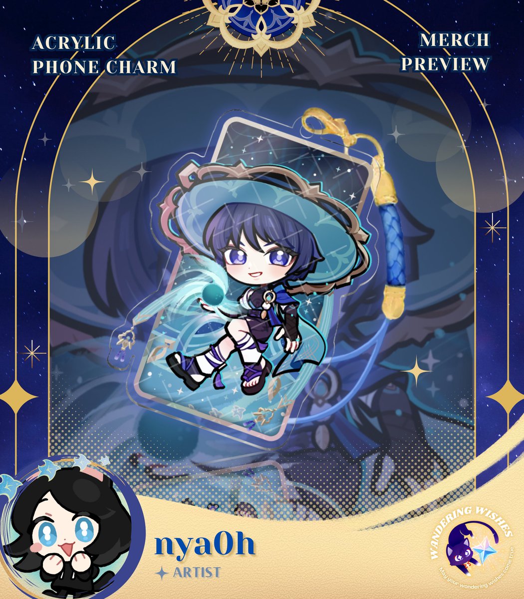 🔹Eons Adrift, thereafter as Though Morning Dew🔹

Thank you <a href="/nya0h/">niah 🌸</a> for this wonderful Acrylic Phone Charm design of Wanderer, donning the Gales of Reverie 🌀

#WanderingWishesCSE #scaramouche