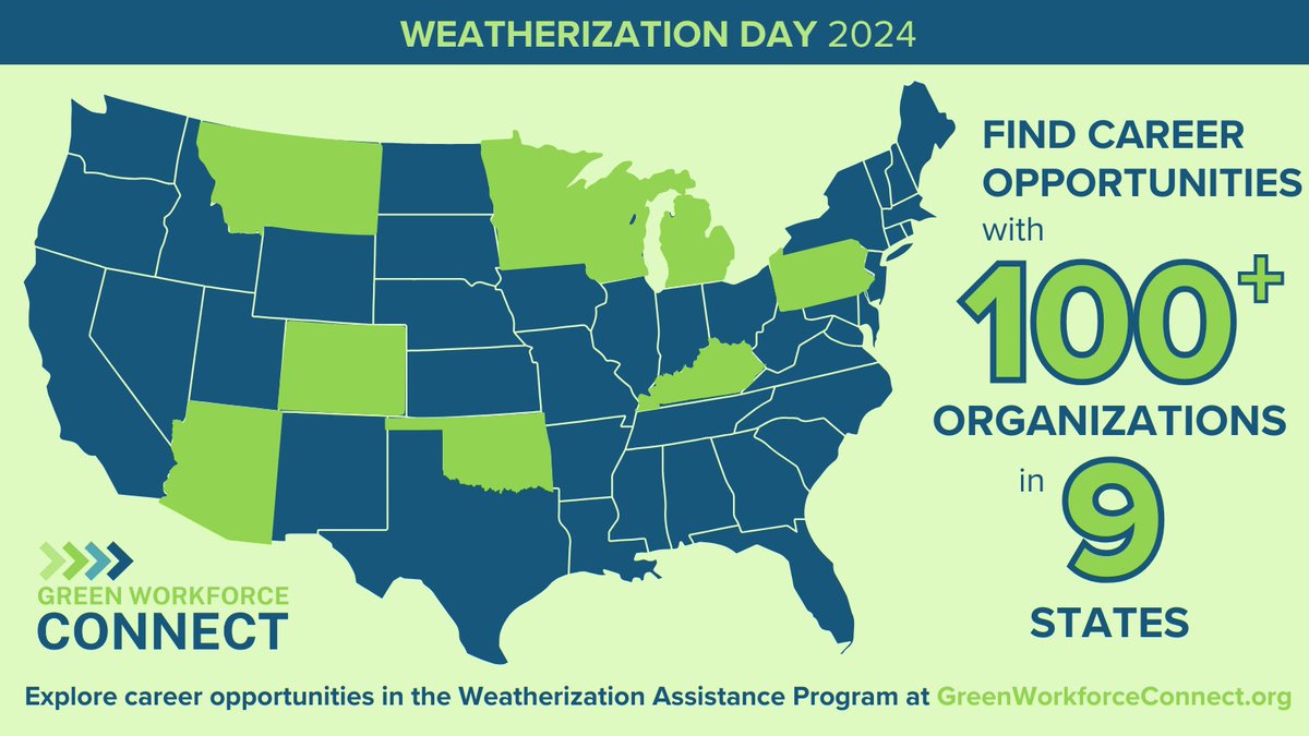 IRECUSA's tweet image. Job opportunities in the home energy performance industry are on the rise. #GreenWorkforceConnect is a national platform that connects job seekers, students, training providers, and contractors in the #cleanenergy and #energyefficiency workforce. Explore: GreenWorkforceConnect.org