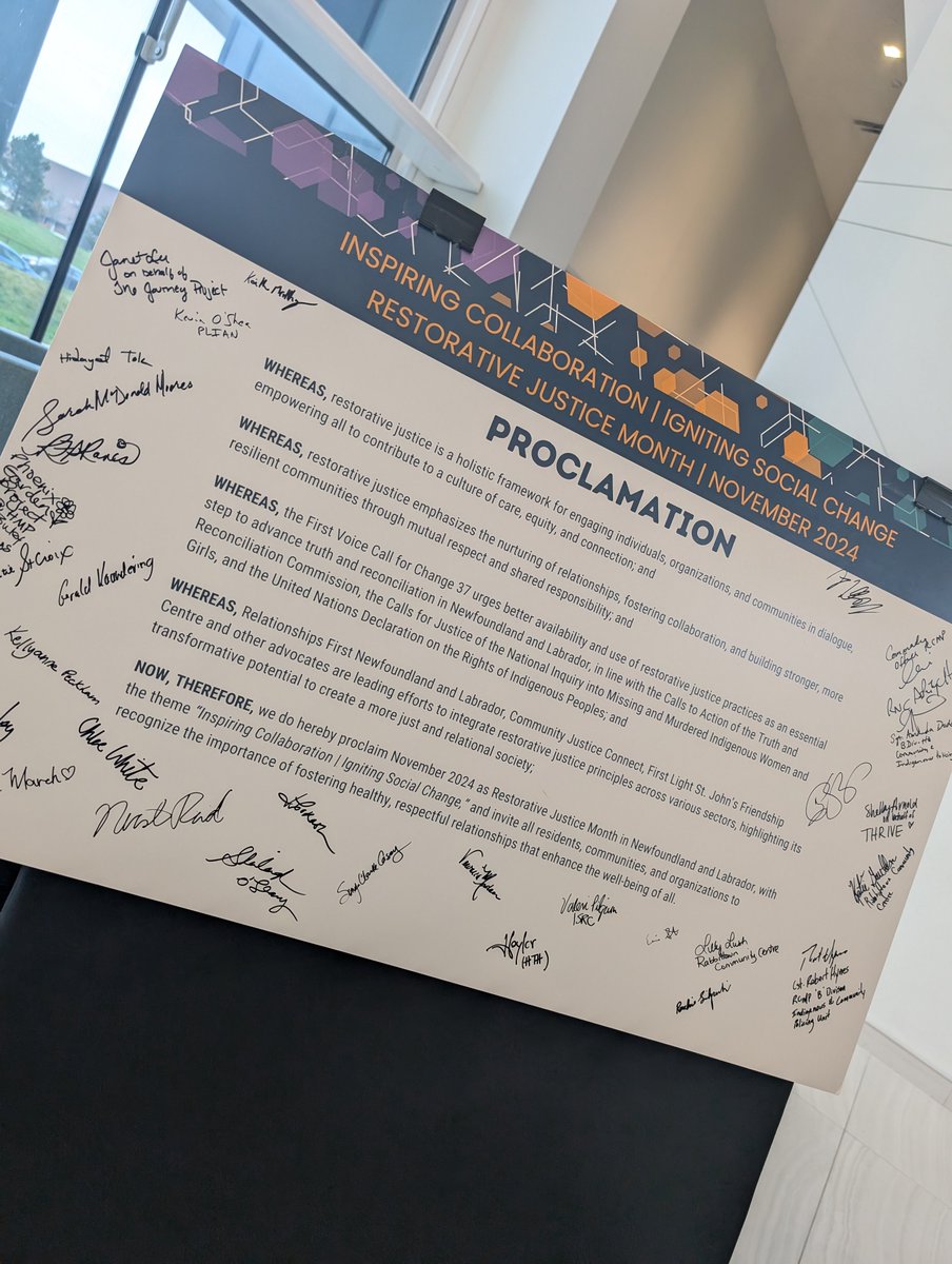 Grateful to spend the afternoon with <a href="/RelatFirstNL/">Relationships First</a> as they kicked off Restorative Justice Month with a community proclamation and resource sharing session. Special thanks to our Student Social Justice committee for signing and speaking on behalf of HTH!