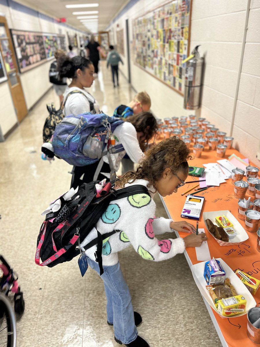 Our students got some practice filling Emotional Bank Accounts  for our teachers and staff.