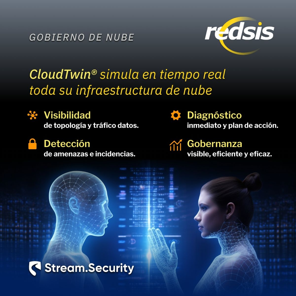 🛡️ ¿Preocupado por la seguridad en tu entorno de nube? CloudTwin® te ofrece una solución integral para detectar riesgos, corregir problemas y fortalecer la gobernanza. ¡Protege tu infraestructura hoy mismo redsis.co/soluciones/ser…! 🔒💪 #C