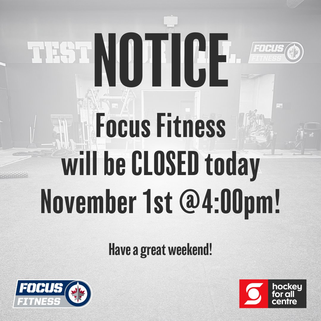 🚨 ATTENTION 🚨

The gym will be closing at 4:00pm today!

Have a great weekend!